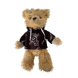 Chicago White Sox Teddy Bear Plush Toy Brown Hoodie Baseball MLB Collectible